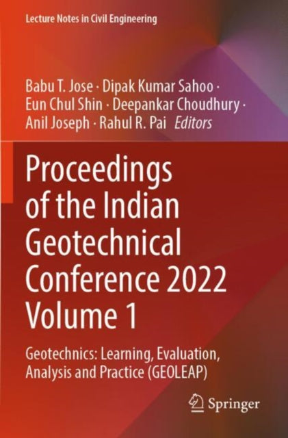 Book cover of: Proceedings of the Indian Geotechnical Conference 2022 Volume 1