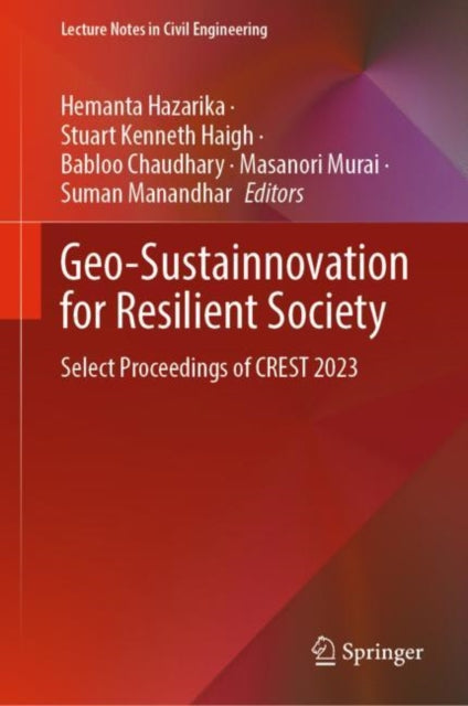 Book cover of: Geo-Sustainnovation for Resilient Society. By: Hemanta Hazarika