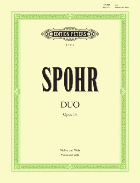 Book cover of: Duo in E minor Op.13