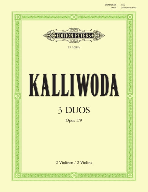 Book cover of: 3 DUOS Op. 179