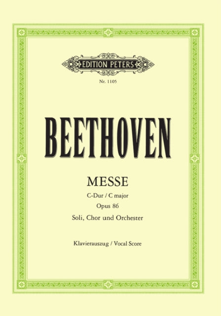 Book cover of: Mass In C Major Op 86 (Vocal Score)
