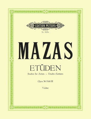 Studies Op. 36 for Violin, Vol. 3: Etudes artistes