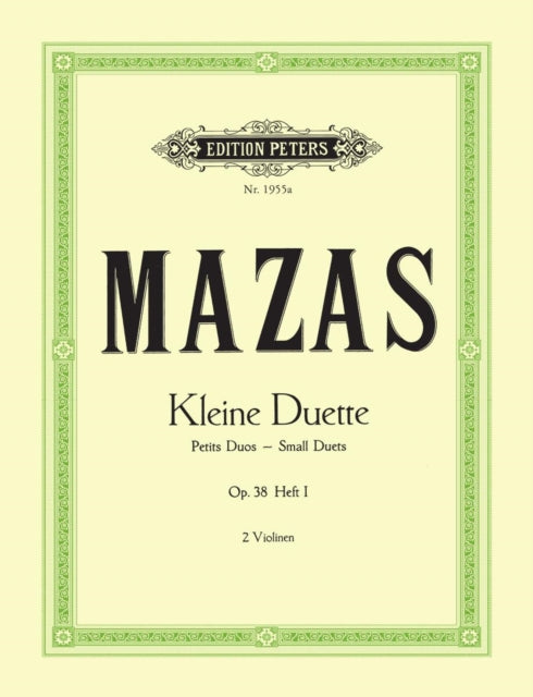 Book cover of: 12 Little Duets Op. 38 for 2 Violins, Vol. 1