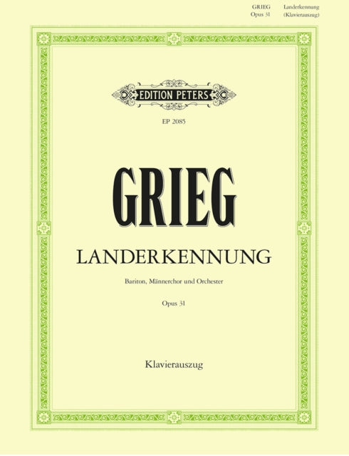 Book cover of: Recognition of Land/Landerkennung Op.31
