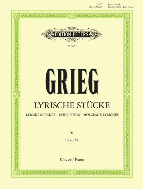Book cover of: Lyric Pieces Book 5 Op.54