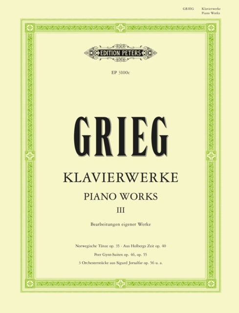 Book cover of: Piano Works Vol. 3 / Klavierwerke Band III