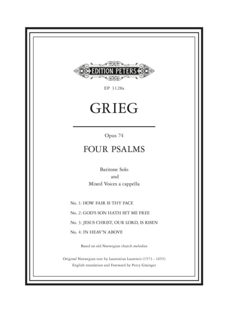 Book cover of: 4 Psalms Op.74