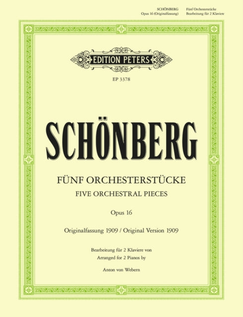 Book cover of: 5 Orchestral Pieces Op.16