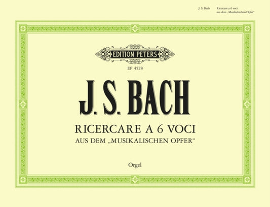 Book cover of: Ricercare a 6 voci from the Musical Offering BWV 1079