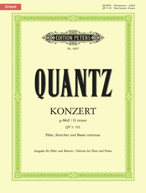 Book cover of: Flute Concerto in G Minor