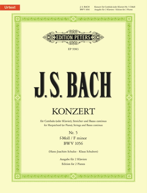 Book cover of: No. 5 in F minor BWV 1056