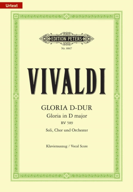 Book cover of: Gloria in D RV 589 (Vocal Score)