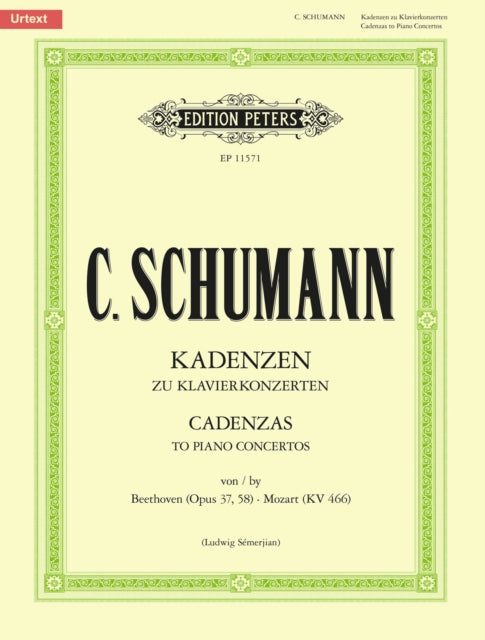 Book cover of: Cadenzas to Piano Concertos