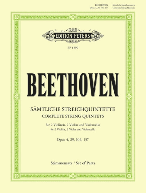 Book cover of: String Quintets, complete