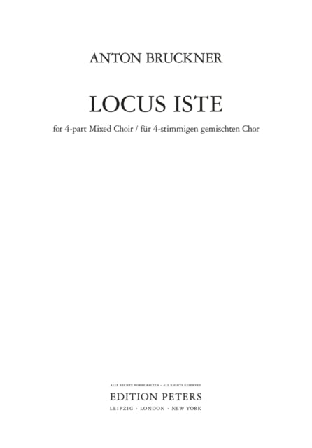 Book cover of: Graduals No. 1: Locus Iste