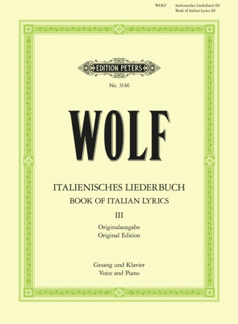 Book cover of: Italian Lyrics: 46 Songs Vol.3