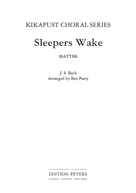 Book cover of: Sleepers Wake
