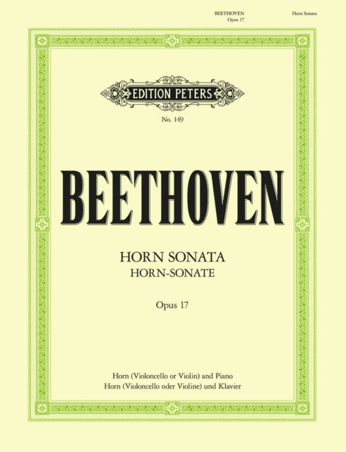 Book cover of: Horn Sonata in F Op.17